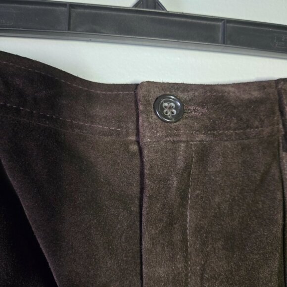 Banana Republic 100% Genuine Leather Mini Skirt – Brown – Size 14 - Picture 3 of 6